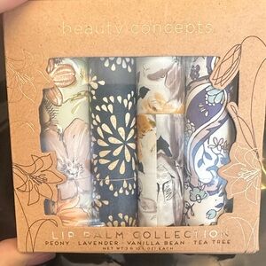 🎁 Beauty Concepts Lip Balm Collection - Peony, Lavender, Vanilla Bean, Tea Tree